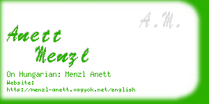 anett menzl business card